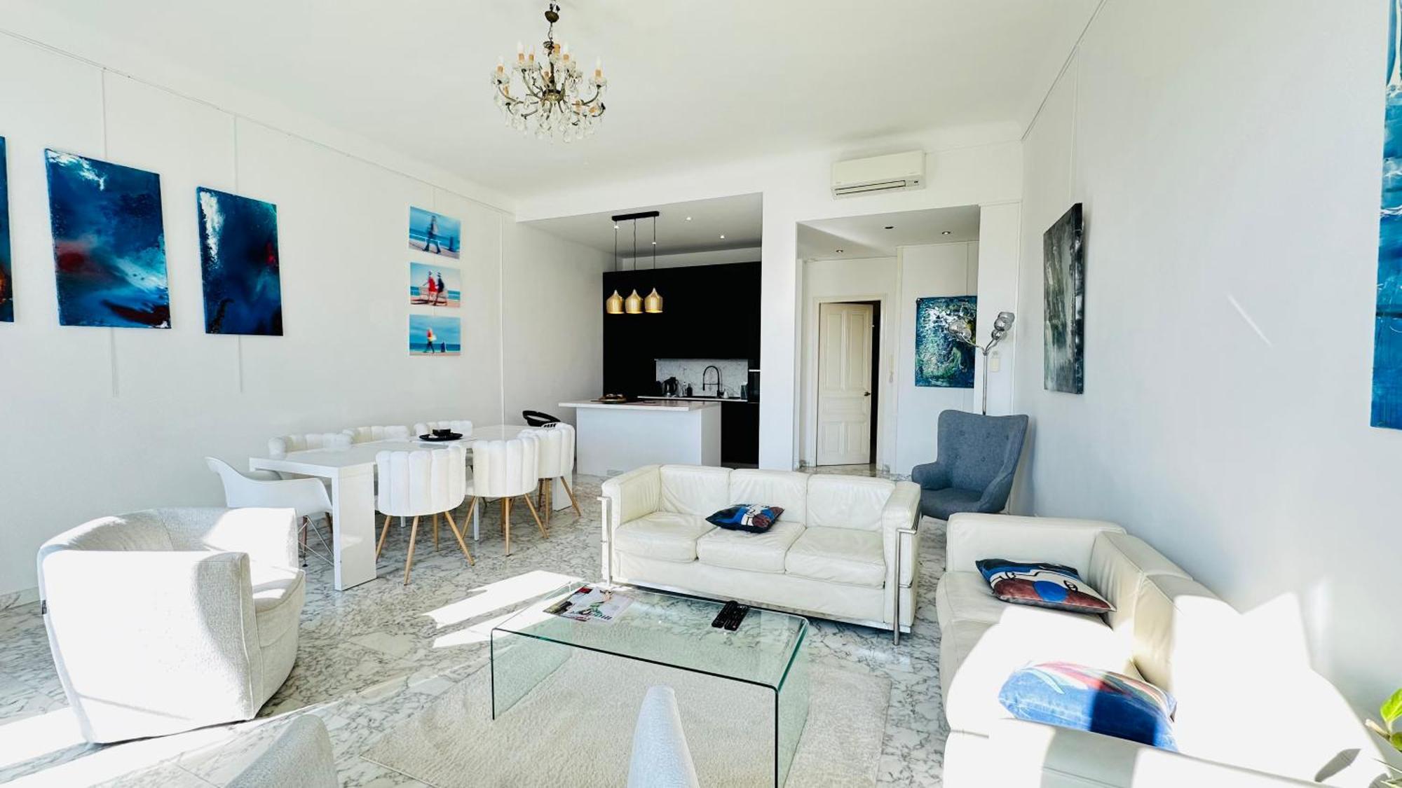 Spacious 3 Bedroom Flat Nice Center - Magnificent View-Parking Exteriér fotografie
